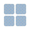 thumbnail image 1 of Drink Coasters, Gray Blue Koala Print -PVC Leather Coasters Sets of 4 for Tabletop Protection - Bar Accessories, Coasters for Drinks Cup Aesthetic Coasters Home Office Decor Square, 1 of 5