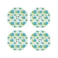 thumbnail image 1 of Drink Coasters, Green Blue Slug Shells -PVC Leather Coasters Sets of 4 for Tabletop Protection - Bar Accessories, Coasters for Drinks Cup Aesthetic Coasters Home Office Decor Octagon, 1 of 5