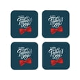 thumbnail image 1 of Drink Coasters, Happy Father's Day (3) -PVC Leather Coasters Sets of 4 for Tabletop Protection - Bar Accessories, Coasters for Drinks Cup Aesthetic Coasters Home Office Decor Square, 1 of 5
