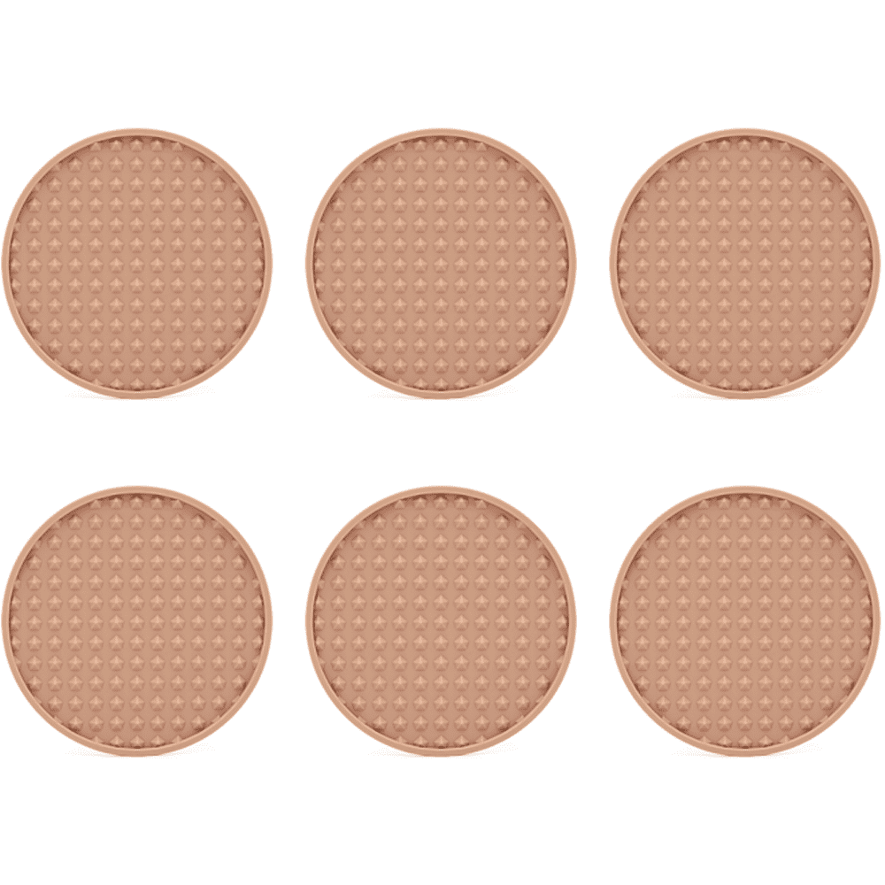 Drink Coasters with Holder, Amoowis Silicone Coaster Sets of 6, Cup Mat ...