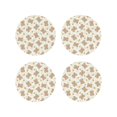 thumbnail image 1 of Drink Coasters, Kawaii bear -PVC Leather Coasters Sets of 4 for Tabletop Protection - Bar Accessories, Coasters for Drinks Cup Aesthetic Coasters Home Office Decor Round Shape, 1 of 5