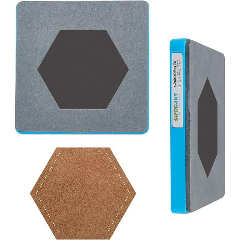 Drink Coasters Leather Cutting Dies Hexagon Faux Leather Die Cutter Machine  DIY Wooden Cutting Dies for 