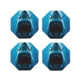 thumbnail image 1 of Drink Coasters, Open-Mouthed Shark -PVC Leather Coasters Sets of 4 for Tabletop Protection - Bar Accessories, Coasters for Drinks Cup Aesthetic Coasters Home Office Decor Octagon, 1 of 5