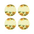 thumbnail image 1 of Drink Coasters, Sunflowers (3) -PVC Leather Coasters Sets of 4 for Tabletop Protection - Bar Accessories, Coasters for Drinks Cup Aesthetic Coasters Home Office Decor Round Shape, 1 of 5