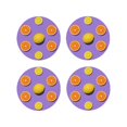 thumbnail image 1 of Drink Coasters, Yellow Lemon And Orange -PVC Leather Coasters Sets of 4 for Tabletop Protection - Bar Accessories, Coasters for Drinks Cup Aesthetic Coasters Home Office Decor Round Shape, 1 of 5