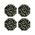 thumbnail image 1 of Drink Coasters, tulip daisy -PVC Leather Coasters Sets of 4 for Tabletop Protection - Bar Accessories, Coasters for Drinks Cup Aesthetic Coasters Home Office Decor Octagon, 1 of 5