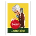 thumbnail image 1 of Drink Coca Cola - Refreshing - Vintage Advertising Poster c.1950s - Bamboo Fine Art 290gsm Paper Print (Unframed) 18x24in, 1 of 4