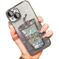 thumbnail image 1 of Drink Cup Bling Glitter Quicksand TPU Case Compatible with iPhone Case (iPhone 12 Pro Max,Silver), 1 of 7