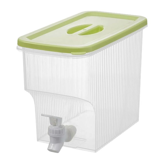 Drink Dispenser with Faucet 3.9L Fridge Cold Drink Container Large Capacity Juice Water Pitcher Beverage Dispenser Stand Juice Jug for Home,Kitchen,Camping,Party(Mint Green,6.69x5.11x7.08")