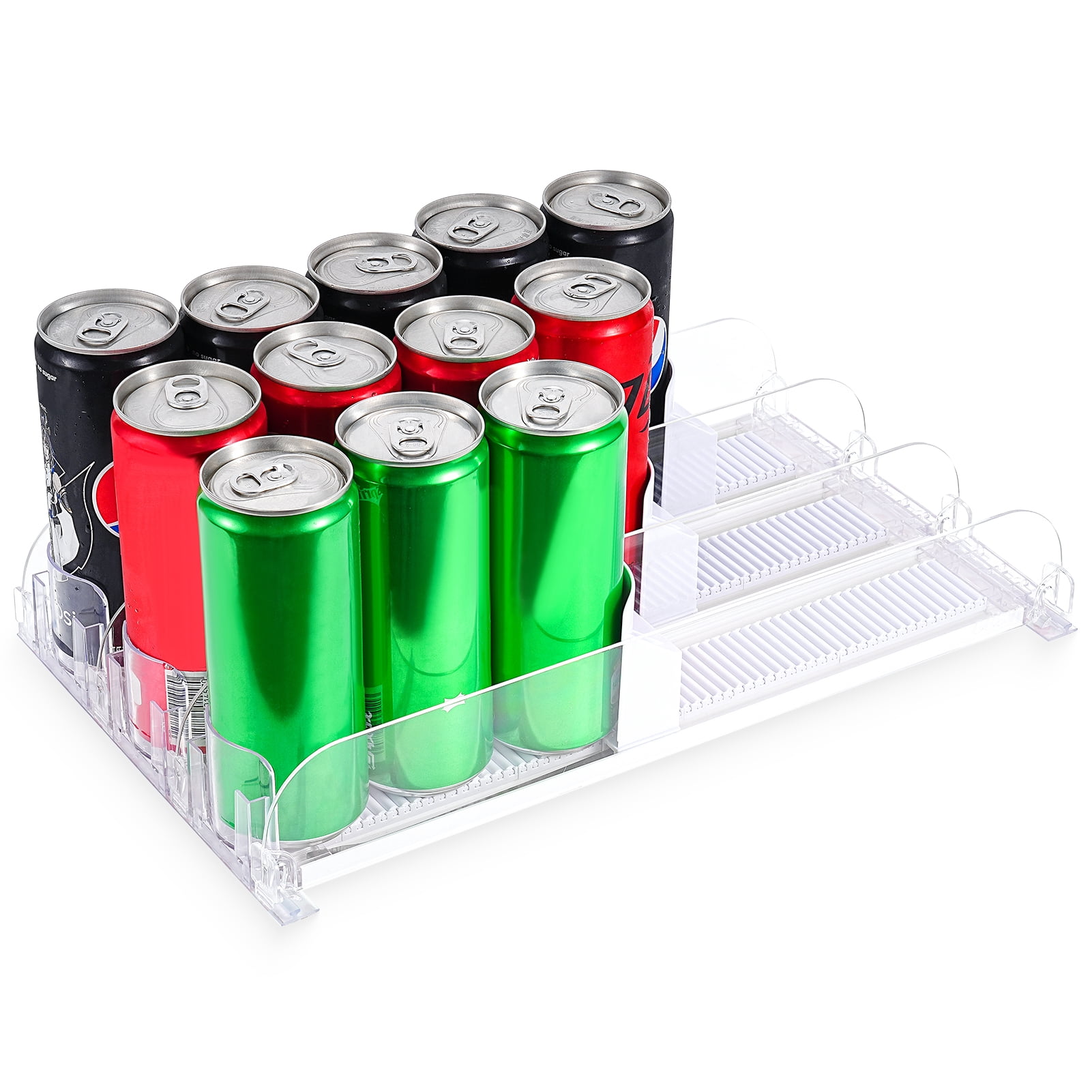 Allnice Adjustable Beverage Holder Rack Container, 3 Row Drink ...
