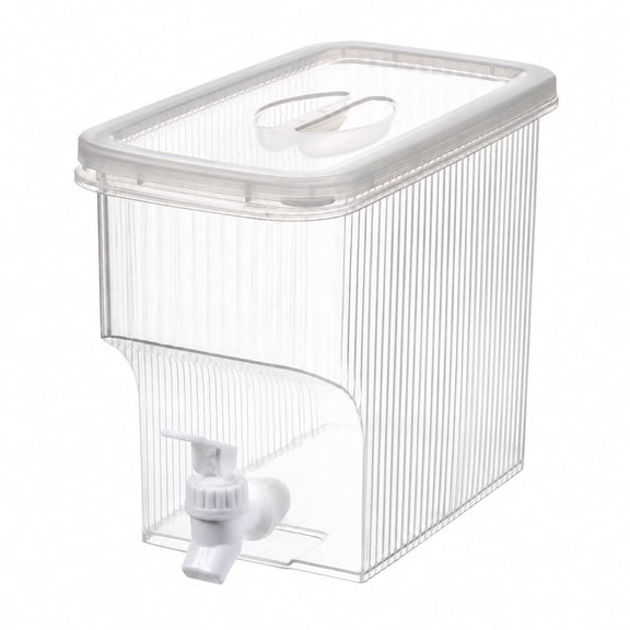 Plastic Drink Dispenser with Spigot 6.69x7.08x5.11inch, Large Capacity Party Water Jug for Iced Tea Lemonade, Summer Entertaining Essential Beverage Server