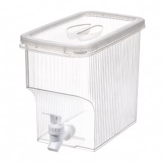 Aemutady 3.9L Large Plastic Drink Dispenser with Spigot, Fridge Beverage Container for Iced Tea, Lemonade & Summer Parties