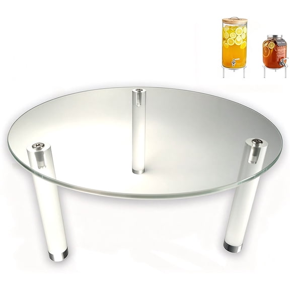 Clear Acrylic Drink Dispenser Stand, Fits Max 7.87 inch Diameter, Multipurpose for Party Beverage, Cake & Plant Display, Stand Only