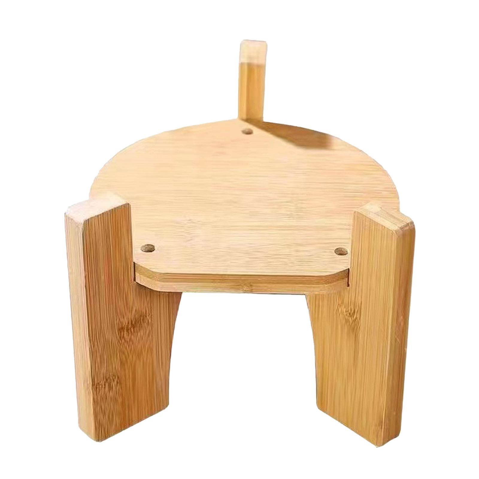 Drink Dispenser Stand Round Base Durable Stable Bamboo Beverage