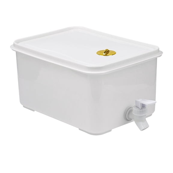 Drink Dispenser for Fridge, Plastic Cold Water Bucket with Faucet, 9.8 Inch, Cold Brew Coffee Iced Tea Lemonade Maker