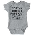 thumbnail image 1 of Drink Milk Pass Out Babies Adorable Romper Boys or Girls Infant Baby Brisco Brands NB, 1 of 7