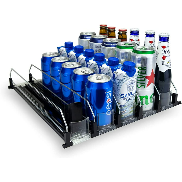 2-Tier Soda Can Organizer for Refrigerator, Automatic Rolling Fridge  Dispenser, Holds 12 Cans, 1 unit - Kroger