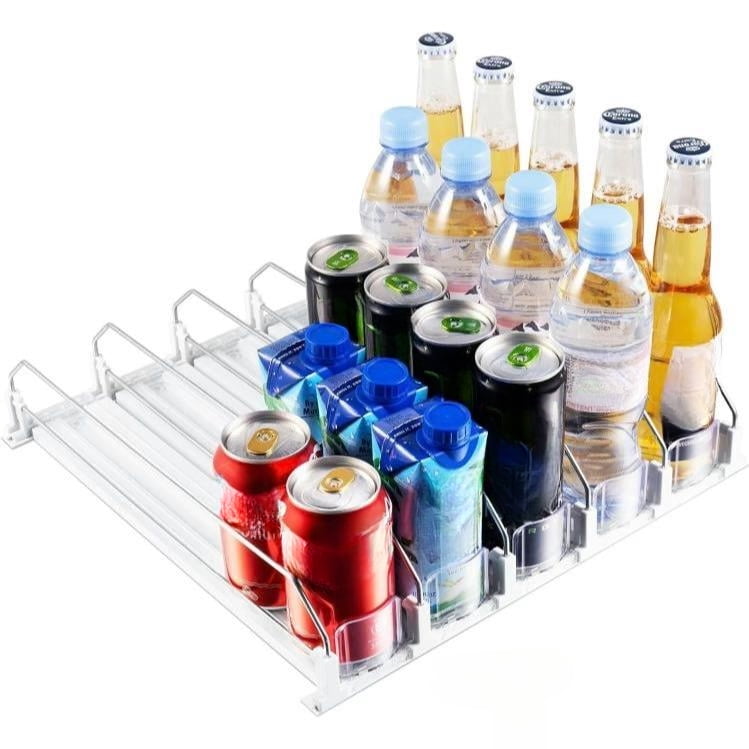Drink Organizer for Fridge, Soda Can Dispenser for Refrigerator, Automatic Drink Dispenser for Fridge ,12oz 16oz 20oz-Soda Dispenser for Fridge(3 Rows/ 5 Rows) - Walmart.com