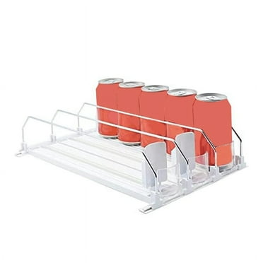 Drink Organizer for Fridge-White Automatic Pusher Glide