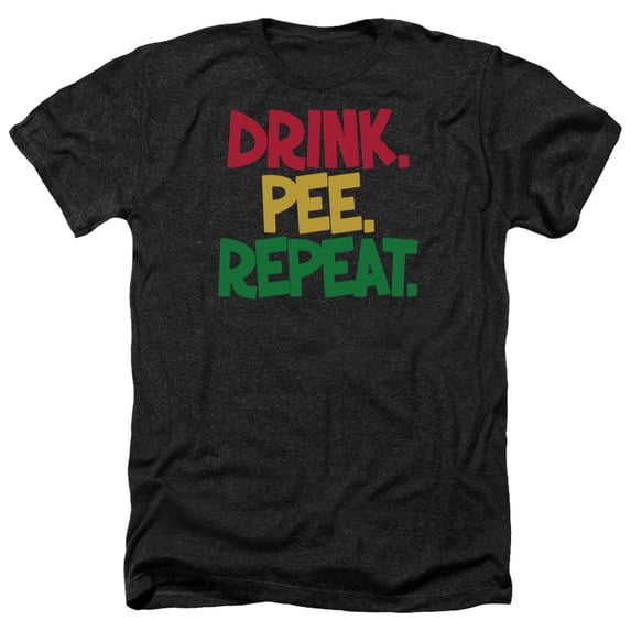- Drink, Pee, Repeat - Heather Short Sleeve Shirt - Medium