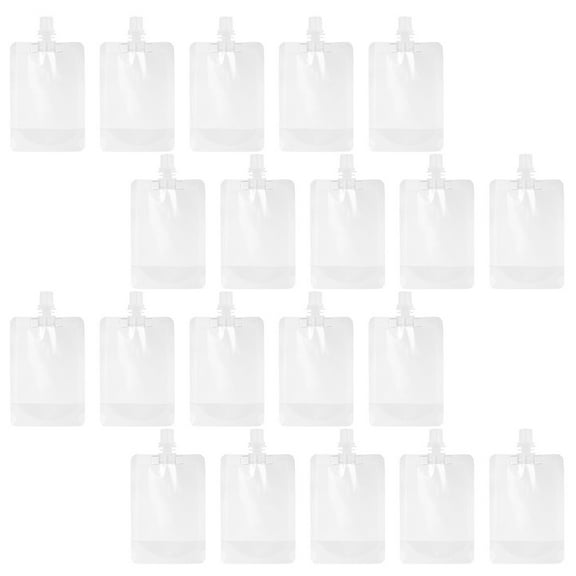 Drink Pouches for Adults Liquid Packaging Bag 20 Pcs Self-supporting Nozzle Travel Makeup Juice Fluid Packing Bags Soy Milk Portable