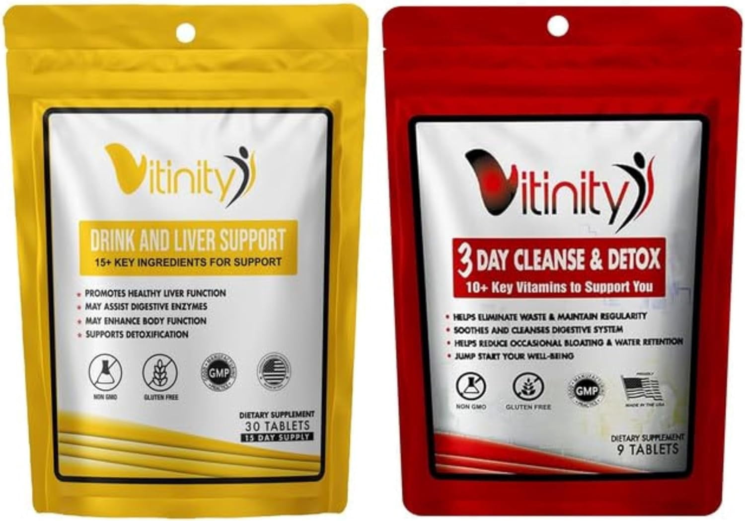 Drink Support Supplement & 3-Day Cleanse Bundle - Craving Support, Liver Health, Reduce Intake Formula - Kudzu, Milk Thistle, NAC for All Natural Detoxify, Gradual Reduction, and Stopping