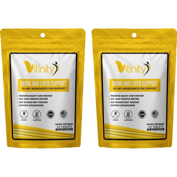 Drink Support Supplement - Craving Support, Liver Health, Reduce Intake Formula - Kudzu, Milk Thistle, Holy Basil, NAC for All Natural Detoxify, Gradual Reduction, and Stopping - 30 Day