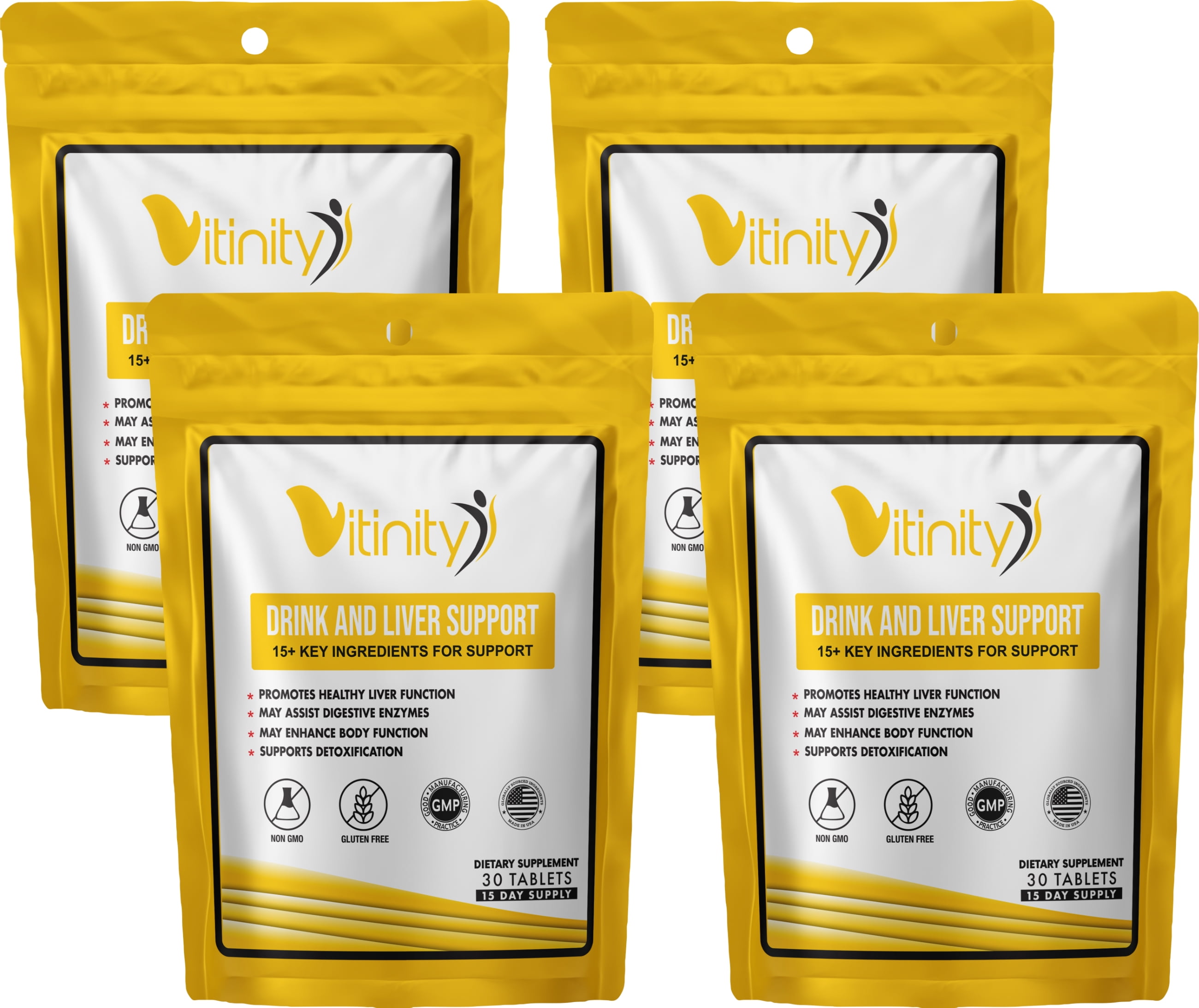 Drink Support Supplement - Craving Support, Liver Health, Reduce Intake Formula - Kudzu, Milk Thistle, Holy Basil, NAC for All Natural Detoxify, Gradual Reduction, and Stopping - 60 Day