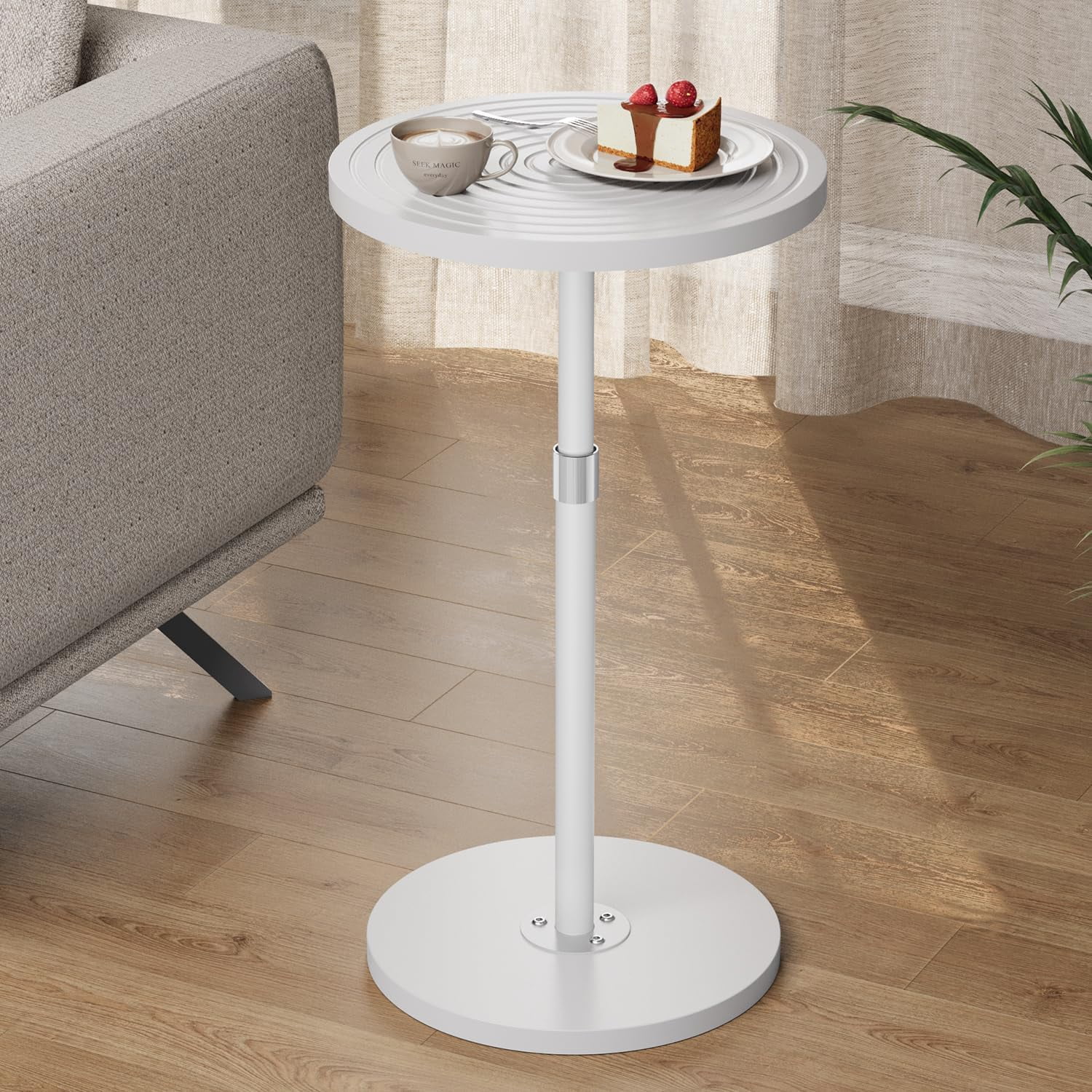 Drink Table, Small Side Table for Small Spaces, AdjustableHeight — free download