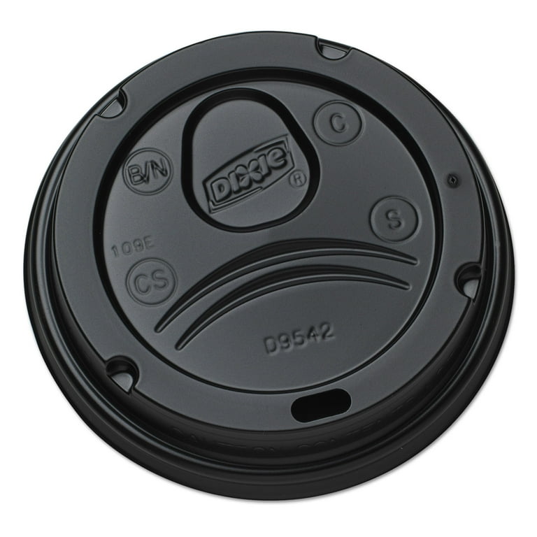 Drink-Thru Lids, Fits 10 oz to 20 oz Cups, Plastic, Black, 1,000/Carton Drink-Thru Lids, Fits 10 oz to 20 oz Cups, Plastic, Black, 1,000/Carton