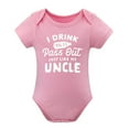 thumbnail image 1 of Drink Til I Pass Out Like My Uncle Baby Bodysuit – Funny Infant One-Piece for Boys Girls, Newborn Gift Outfit Pink-style 18months, 1 of 7
