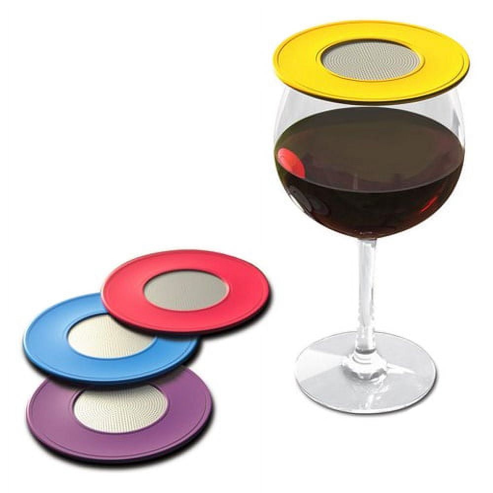 Drink Tops Silicone Covers - Ventilated Outdoor - Suction to Glasses - Bug  Protection - 4 Pack, Vintage Pinot - Walmart.com