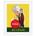thumbnail image 1 of Drink (Trink) Coca Cola - Refreshing (Das Erfrischt) - Vintage Advertising Poster c.1950s - Fine Art Rolled Canvas Print 16in x 20in, 1 of 4