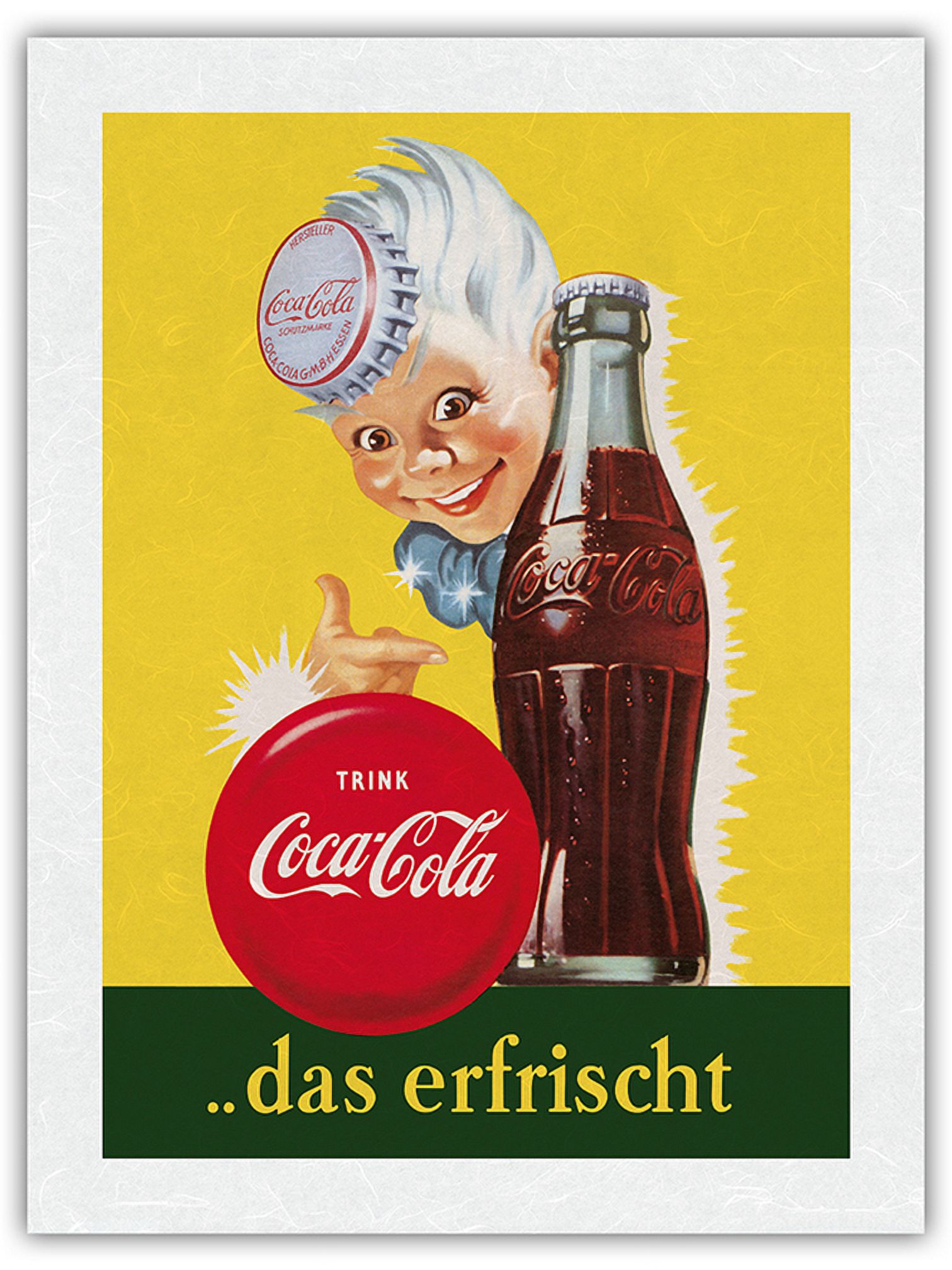 Drink (Trink) Coca Cola - Refreshing (Das Erfrischt) - Vintage ...