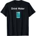 thumbnail image 1 of Drink Water H2O Fitness Healthy Yoga T-Shirt Tee, 1 of 4