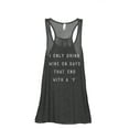 thumbnail image 1 of Drink Wine On Days That End With Y Women's Fashion Sleeveless Flowy Racerback Workout Yoga Tank Top Charcoal Grey 2X-Large, 1 of 3