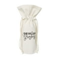 thumbnail image 1 of Drink up Grinches Christmas Canvas Wine Bag, 1 of 4