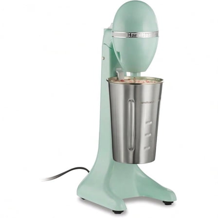 DrinkMaster Electric Drink Mixer Retro Milkshake Maker and Milk Frother 2 Speeds ExtraLarge 28 oz. Stainless Steel Cup