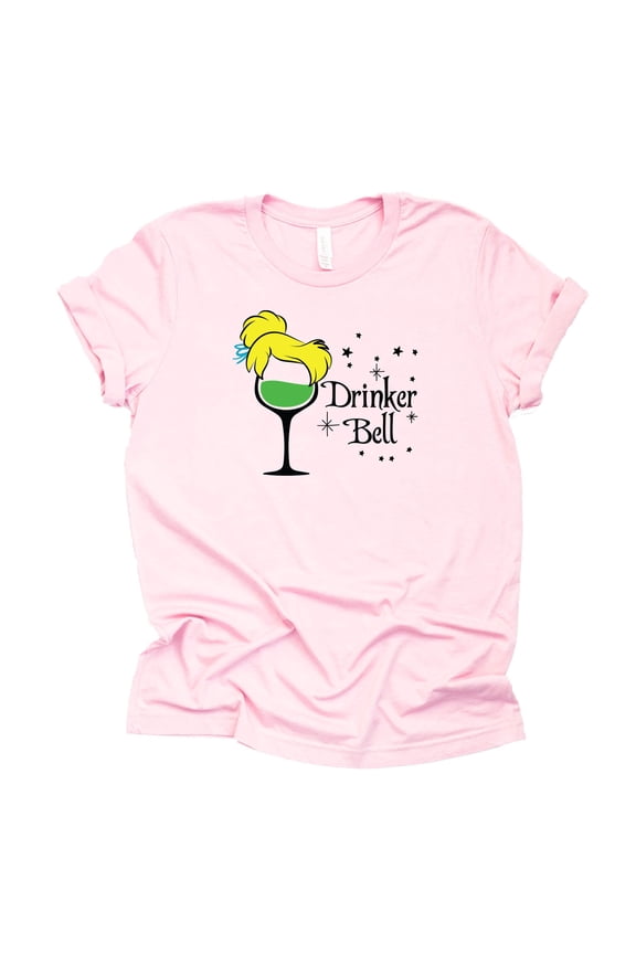 Drinker Bell T Shirt, Tinker Bell Shirt, Unisex Shirt (Light Pink, X Large)
