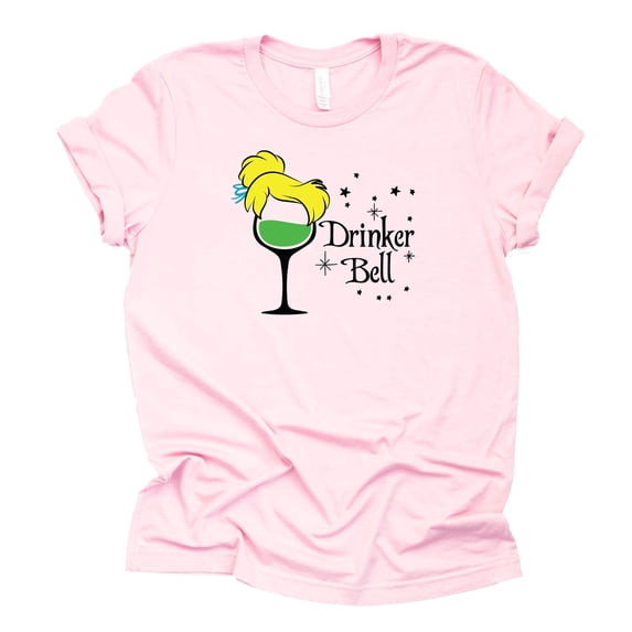 Drinker Bell T Shirt, Tinker Bell Shirt, Unisex Shirt (Light Pink, XX Large)