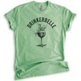 thumbnail image 1 of Drinkerbelle Shirt, Unisex Women's Shirt, Fairy Shirt, Drinking Shirt, Wine Shirt, Cocktail Shirt, Heather Apple Green, Large, 1 of 6