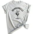 thumbnail image 1 of Drinkerbelle Shirt, Unisex Women's Shirt, Fairy Shirt, Drinking Shirt, Wine Shirt, Cocktail Shirt, Heather Ash, Medium, 1 of 6