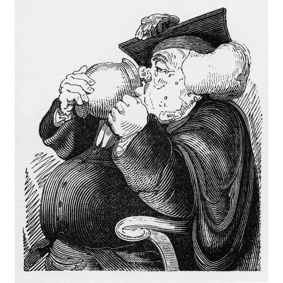 Drinking A Pot Of Sack Poster Print By Mary Evans Picture Librarypeter & Dawn Cope Collection
