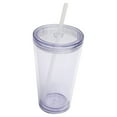 thumbnail image 1 of Drinking Acrylic Cup with Plastic Lids and Straw,16oz Glass Cups,Iced Coffee Glasses,Cute iced Tea Glasses,Beer Glasses,Premium Insulated Iced Coffee Cups,Ideal for Coffee Bar Accessories(Z1-Clear), 1 of 7