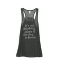 thumbnail image 1 of Drinking Alone Dog Home Women's Fashion Sleeveless Flowy Racerback Workout Yoga Tank Top Charcoal Grey X-Large, 1 of 3