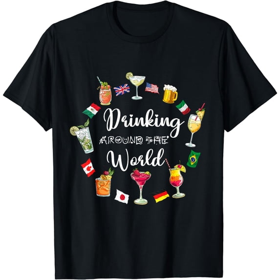 Drinking Around The World Vacation Drinking Showcase T-Shirt
