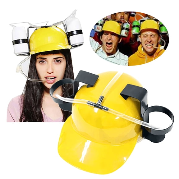 Drinking Beer Pipe Beverage Drink Hat Lazy Hat Summer Beverage Water Tableware,plastic safety helmet