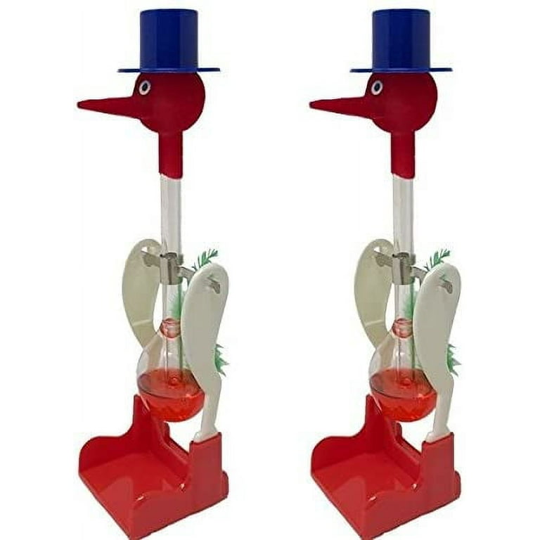 Drinking Bird Perpetual Motion 2 Pack The Original Vintage Retro Magic Sippy Dipping Bird A Science Wonder Wholesale Bulk Set of 2 The Incredible