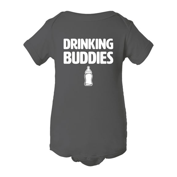 Drinking Buddies-Baby Bottle funny bodysuit for girls