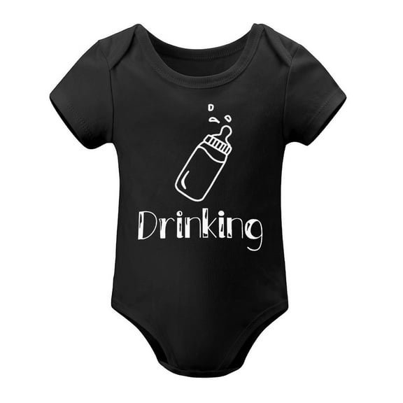 Drinking Buddies - Matching Twin Babies - Baby Clothes - Funny Newborn Bodysuit Outfits for Boys And Girls Black-style 3months